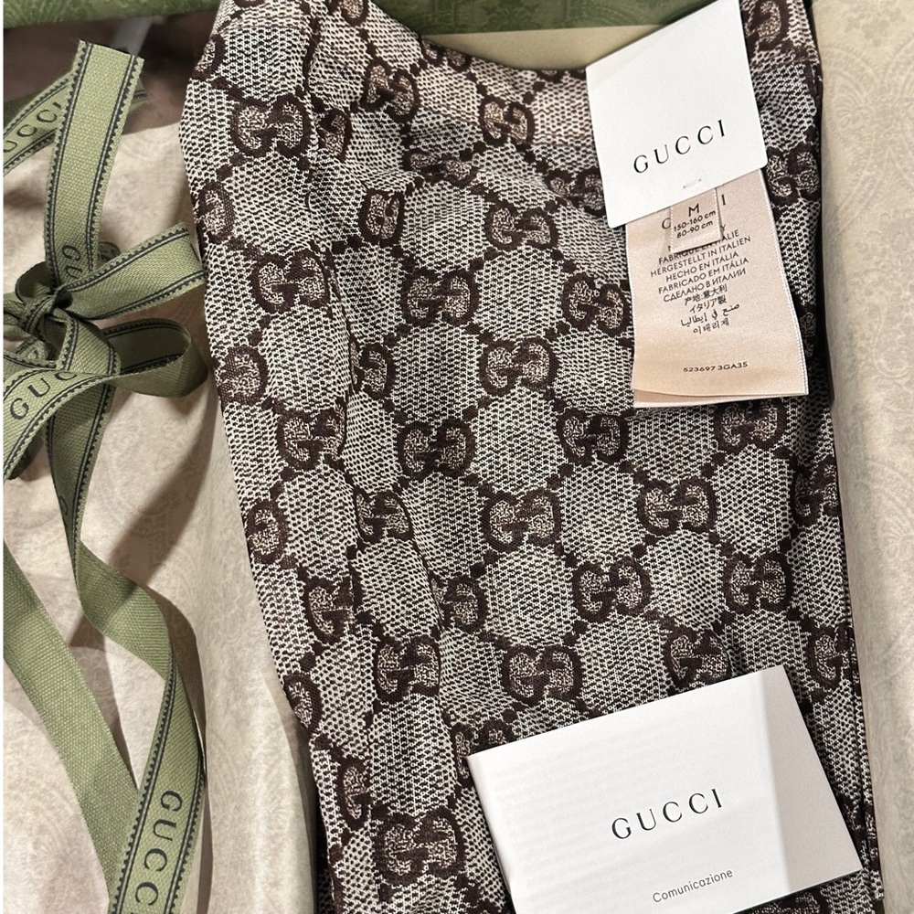🆕😍❤️Gucci Beige/Brown GG Patterned Women's Tights Medium - Picture 9 of 16
